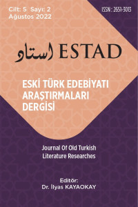 Eski Türk Edebiyatı Araştırmaları Dergisi  [Journal Of Old Turkish Literature Researches]-Cover