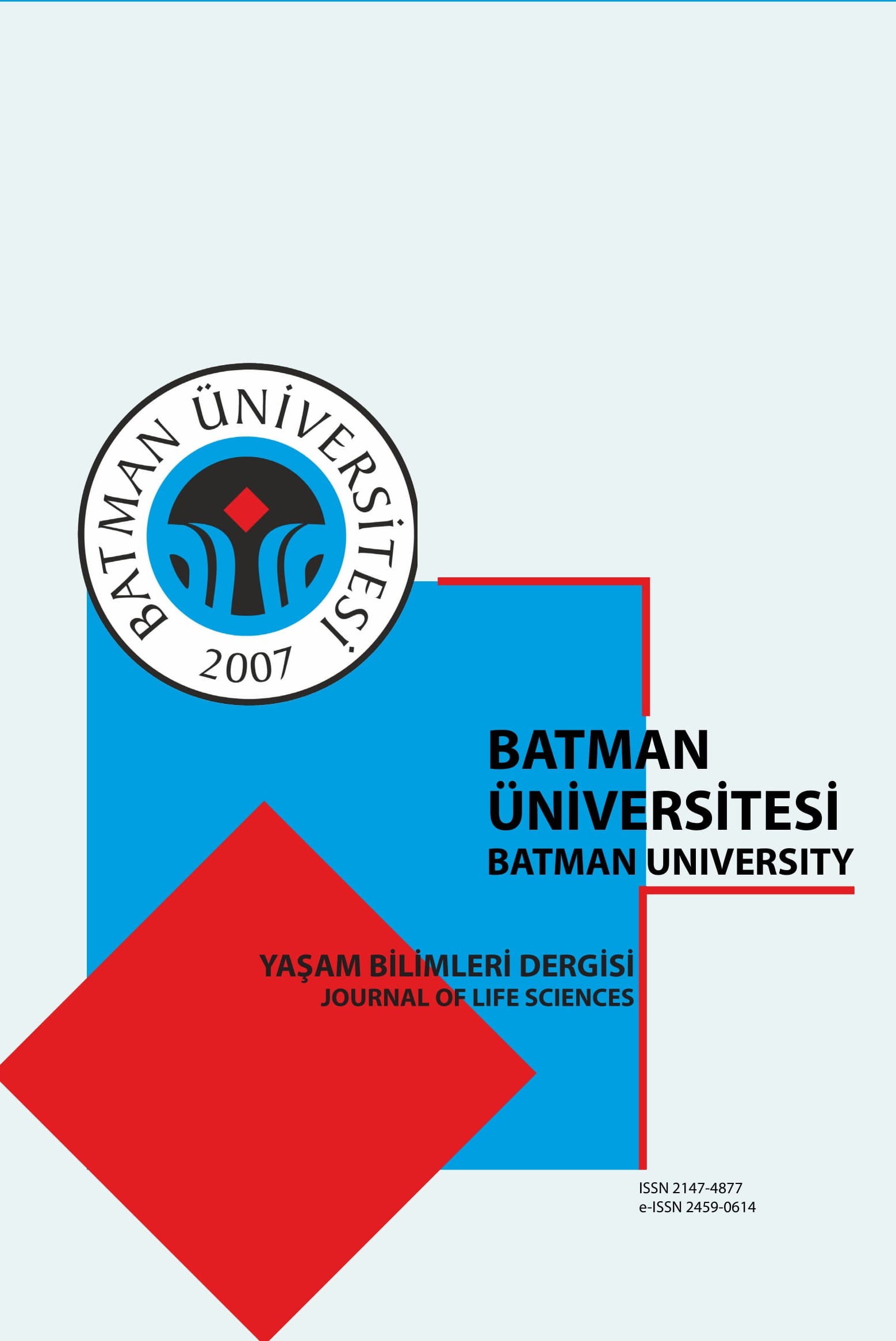 Batman Üniversitesi Yaşam Bilimleri Dergisi-Cover