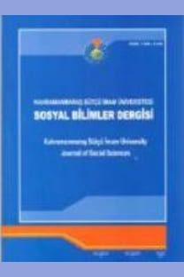 Kahramanmaraş Sütçü İmam Üniversitesi Sosyal Bilimler Dergisi-Cover