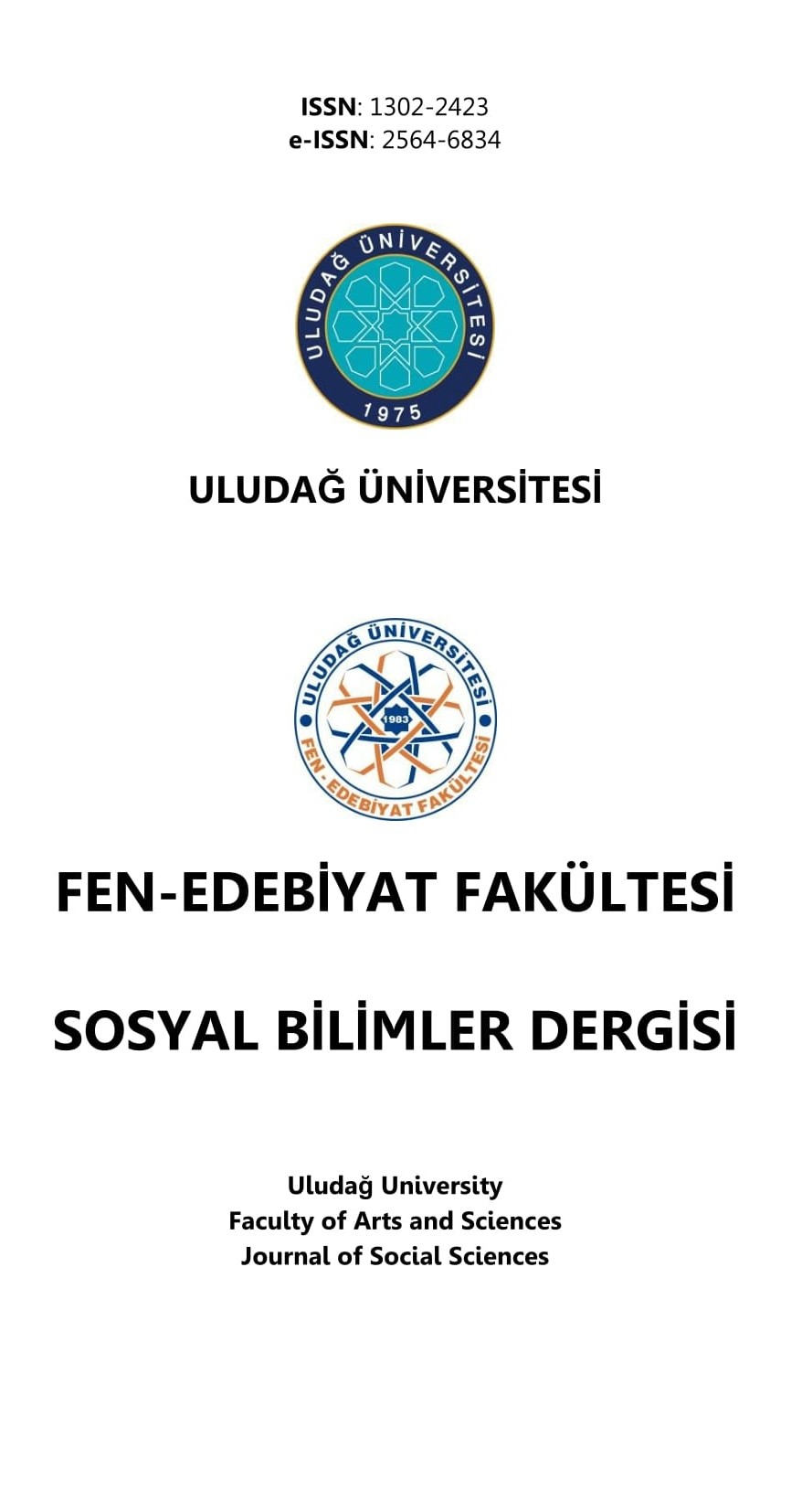 Uludağ Üniversitesi Fen-Edebiyat Fakültesi Sosyal Bilimler Dergisi-Cover