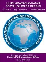 International Journal Of Eurasia Social Sciences-Cover