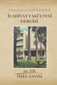 Çukurova Üniversitesi İlahiyat Fakültesi Dergisi (ÇÜİFD)-Cover