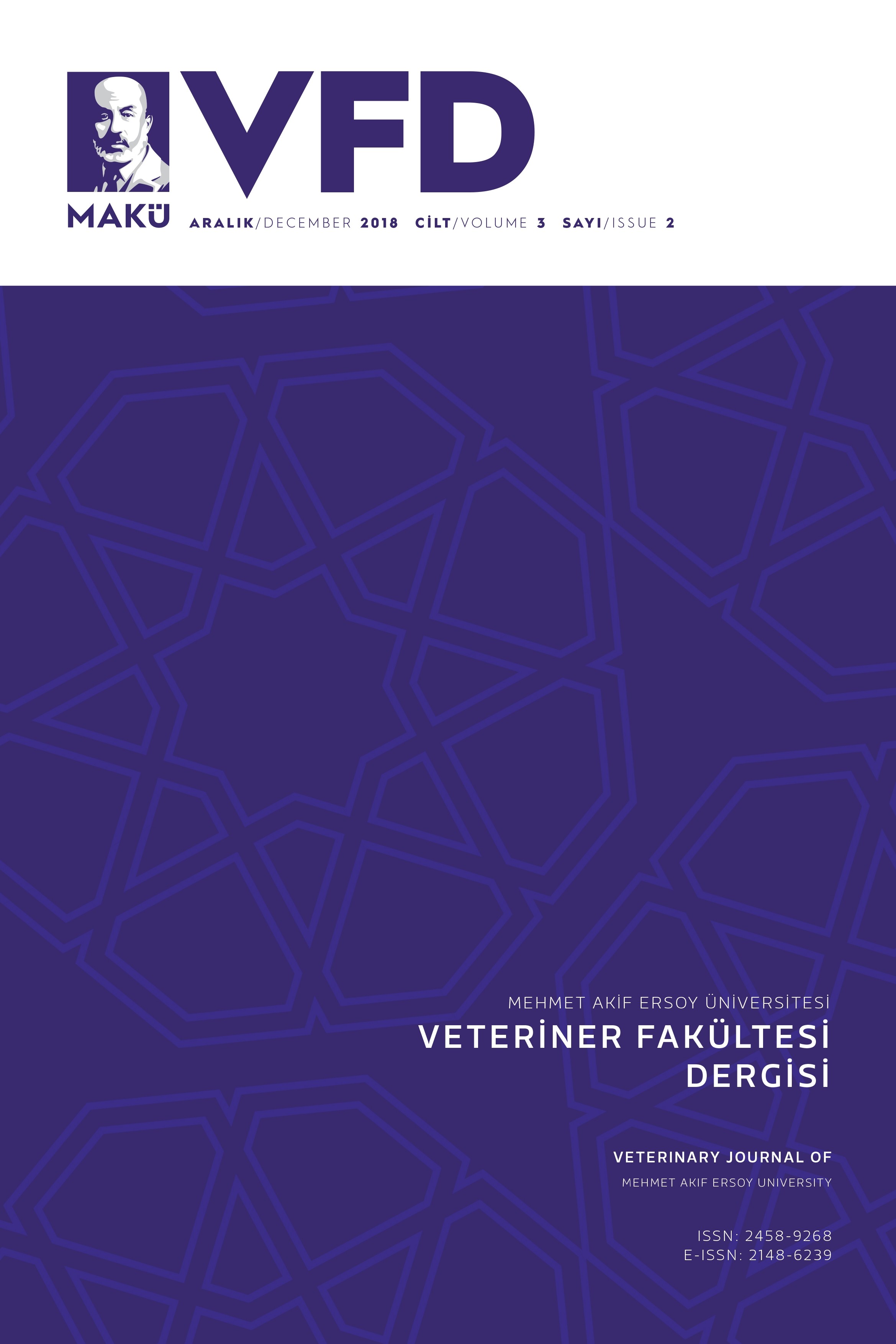Veterinary Journal of Mehmet Akif Ersoy University-Cover