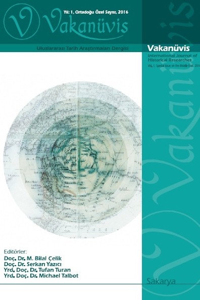 Vakanüvis - Uluslararası Tarih Araştırmaları Dergisi-Cover