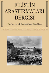 Filistin Araştırmaları Dergisi-Cover