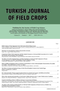 Turkish Journal Of Field Crops-Cover