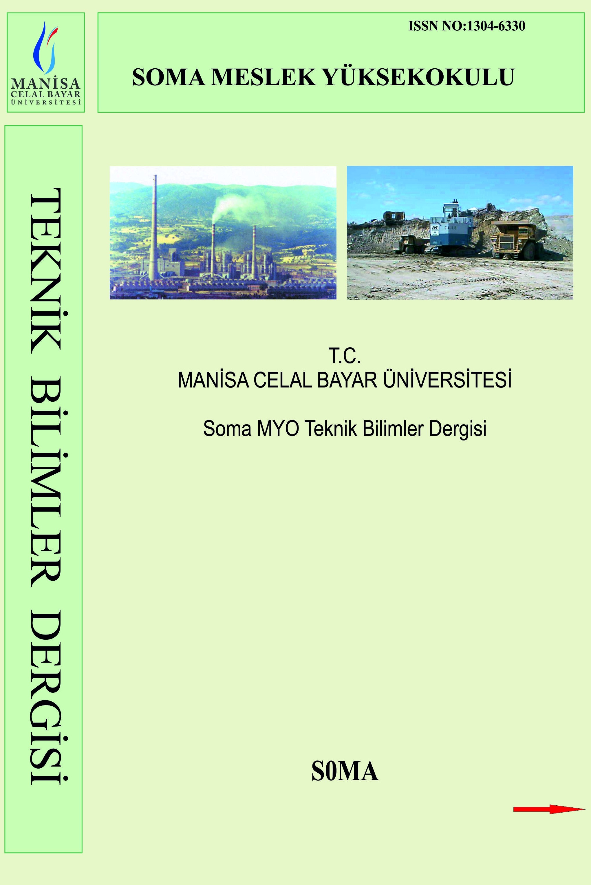 Soma Meslek Yüksekokulu Teknik Bilimler Dergisi-Cover