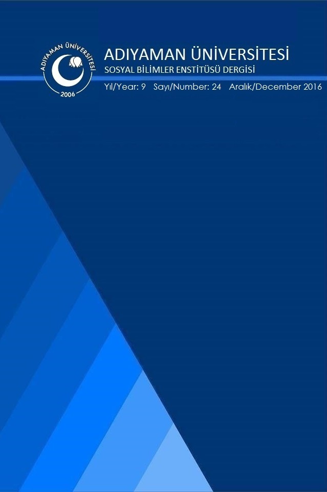 Adıyaman Üniversitesi Sosyal Bilimler Enstitüsü Dergisi-Cover