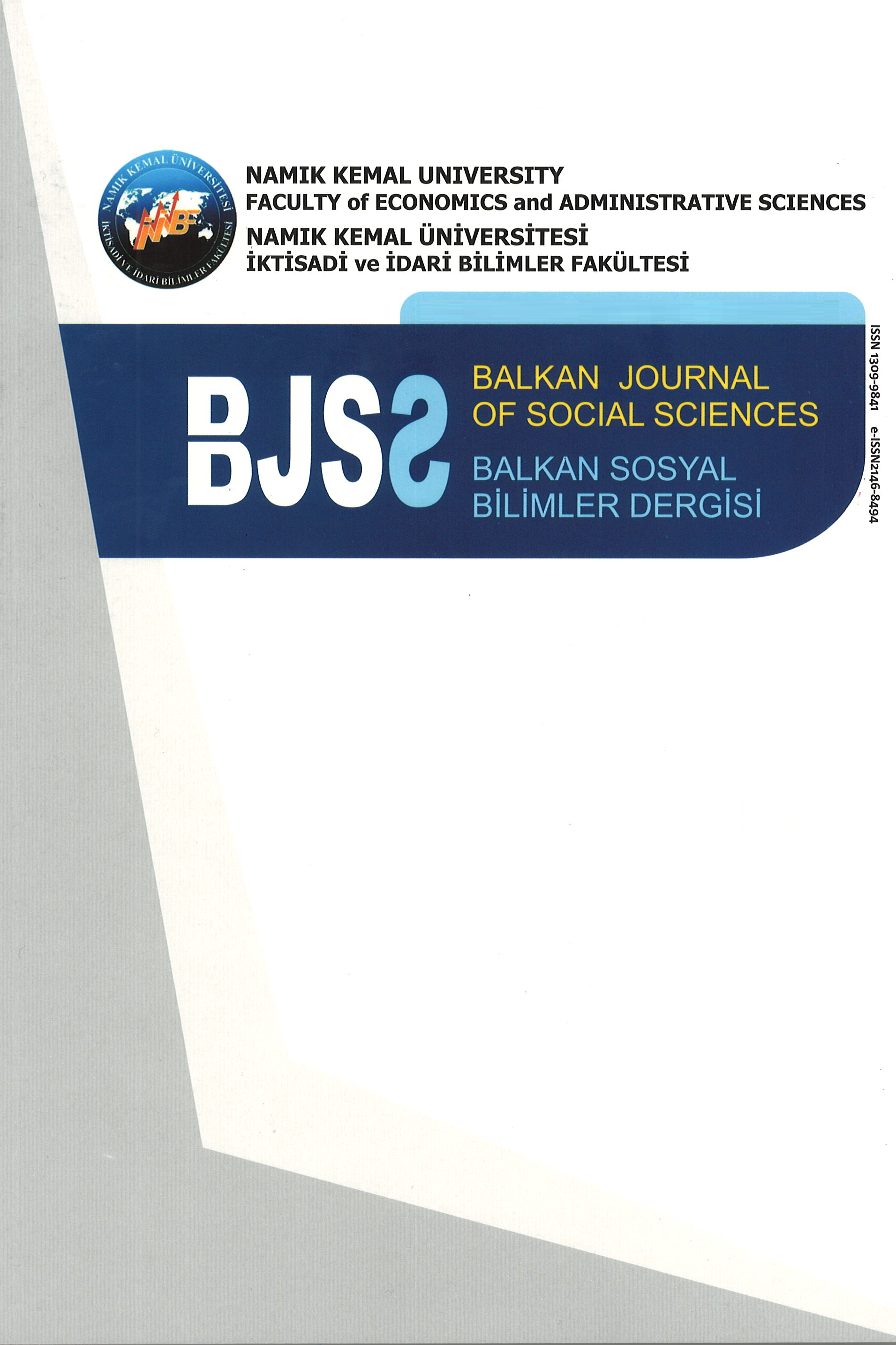 Balkan Sosyal Bilimler Dergisi-Cover