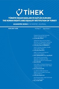 Türkiye İnsan Hakları ve Eşitlik Kurumu Akademik Dergisi-Cover