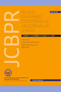Bilişsel Davranışçı Psikoterapi ve Araştırmalar Dergisi-Cover