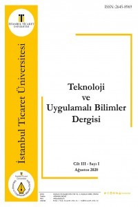 İstanbul Ticaret Üniversitesi Teknoloji ve Uygulamalı Bilimler Dergisi-Cover