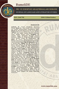 RumeliDE Dil ve Edebiyat Araştırmaları Dergisi-Cover