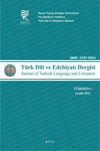 Recep Tayyip Erdoğan Üniversitesi Fen-Edebiyat Fakültesi Türk Dili ve Edebiyatı Dergisi-Cover