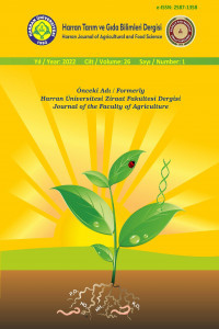 Harran Tarım ve Gıda Bilimleri Dergisi-Cover