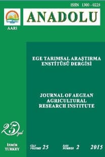 ANADOLU Ege Tarımsal Araştırma Enstitüsü Dergisi-Cover