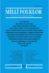 Milli Folklor Dergisi-Cover