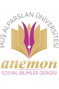 Anemon Muş Alparslan Üniversitesi Sosyal Bilimler Dergisi-Cover