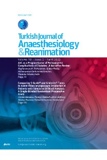 Türk Anestezi ve Reanimasyon Dergisi-Cover